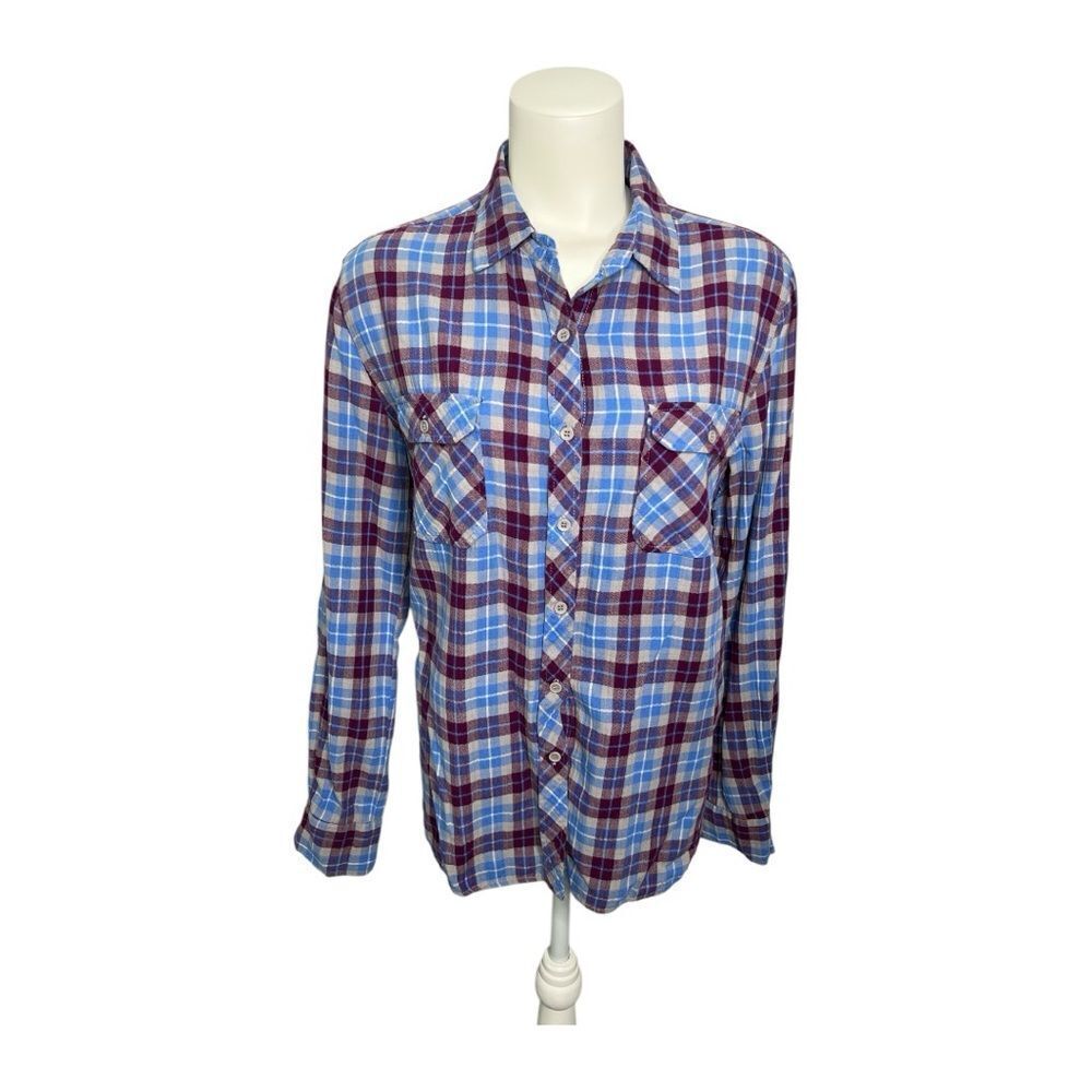 BDG Urban Outfitters Women’s Blue Plaid Button Down Shirt Large